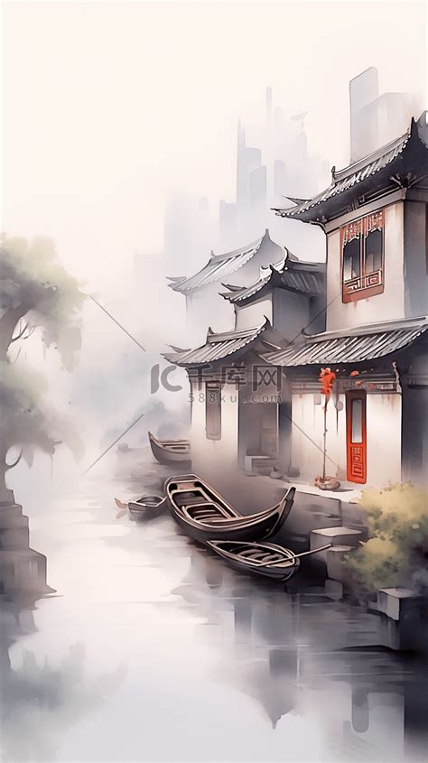 风水背景|中国风水乡背景图片下载